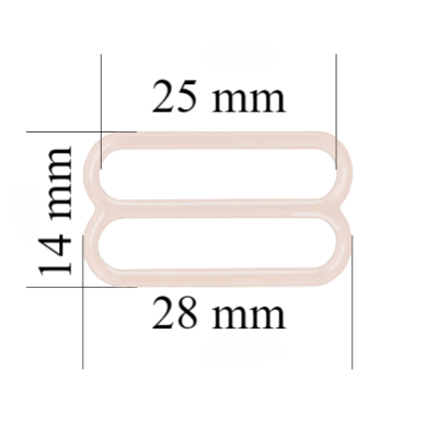 Regulador metálico para tirante de lencería 25 mm Paeonia Plateada 800 ud