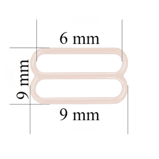 Metallversteller für Riemen 6 mm Silver Peony 800 Stk
