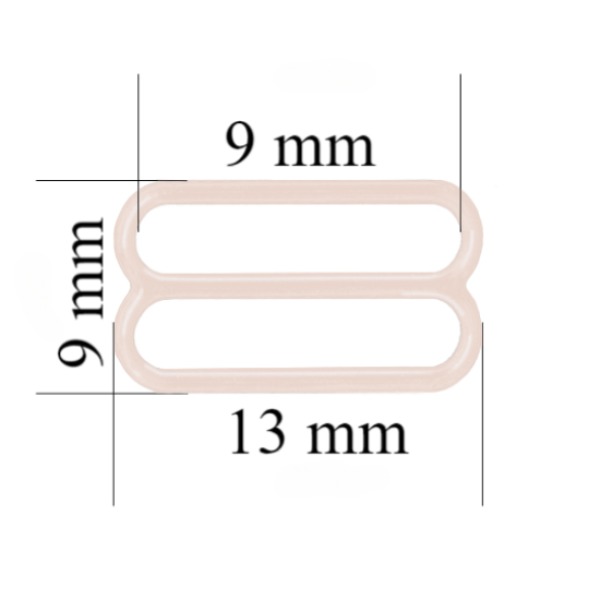 Regulador metálico para tirante de lencería 9 mm Paeonia Plateada 800 ud