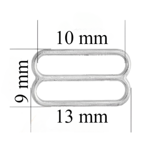Metall BH-Schieber für 10 mm Träger Silber 1000 Stk