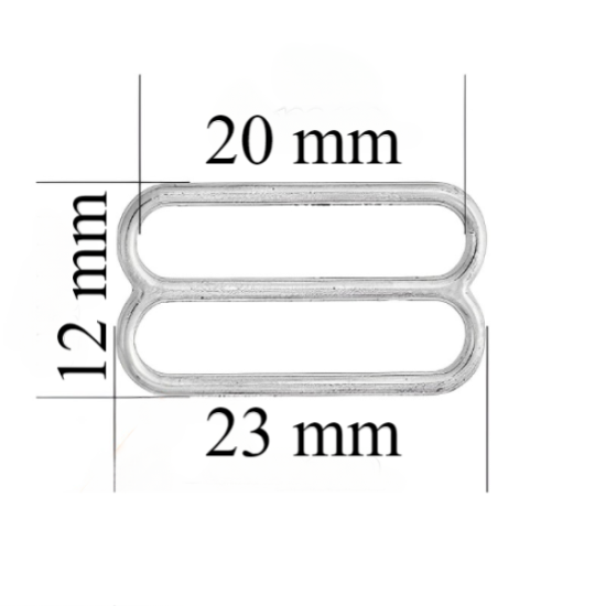 Metallversteller für Riemen 20 mm Silber 1000 Stk