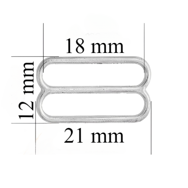 Metallversteller für Riemen 18 mm Silber 1000 Stk