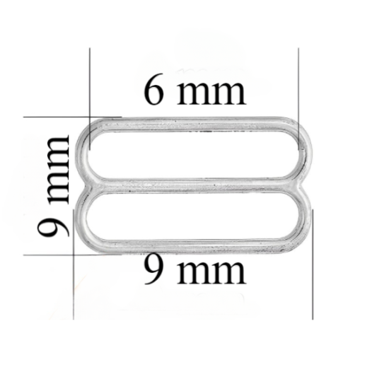 Metallversteller für Riemen 6 mm Silber 1000 Stk