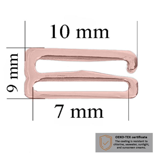 BH-Haken für Bademode 7 mm in der Farbe Roségold 10000 stk – Zertifiziert für Salzbeständigkeit