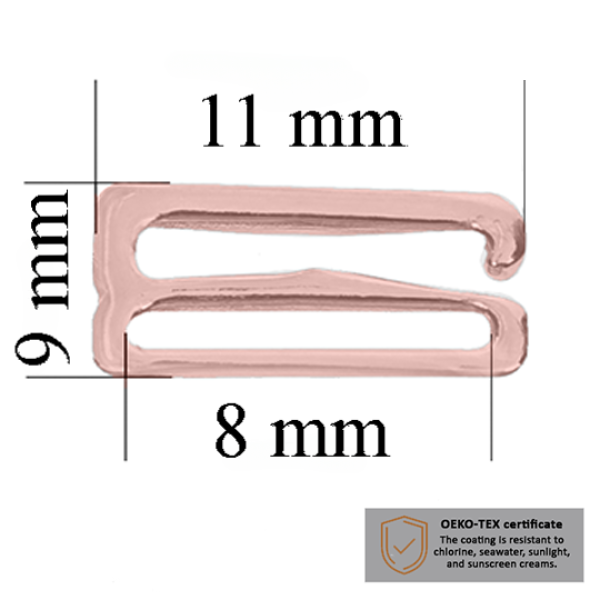 BH-Haken für Bademode 8 mm in der Farbe Roségold 10000 stk – Zertifiziert für Salzbeständigkeit