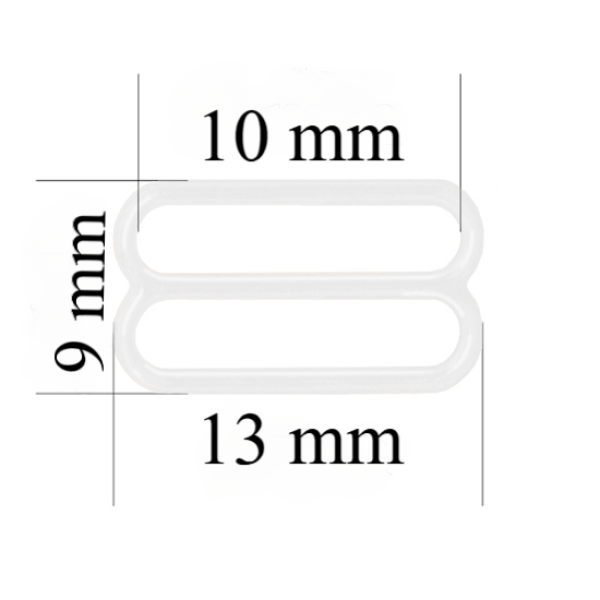 Metalowe regulatory do bielizny 10 mm Białe 1000 szt