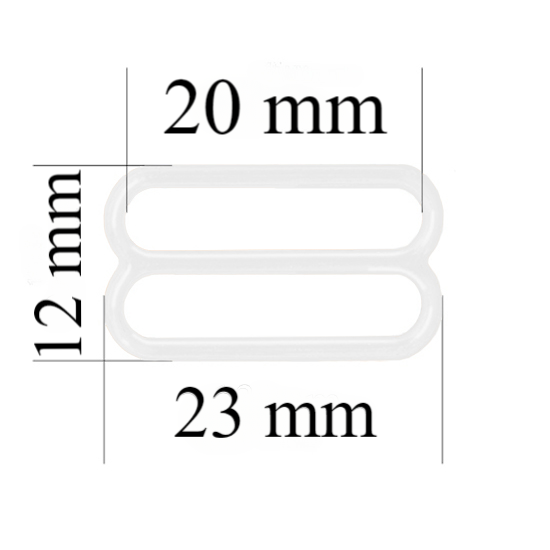 Metallversteller für Riemen 20 mm Weiß 1000 Stk