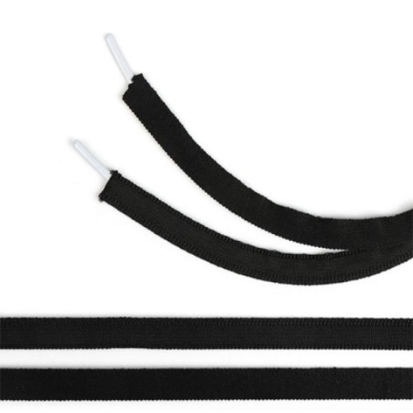 Bügelband gewebt 10 mm Schwarz 1000 m