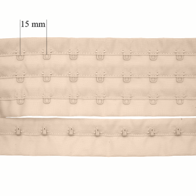 Zapięcie w rolce z haczykami 3x do biustonosza 15 mm Białe 90 m