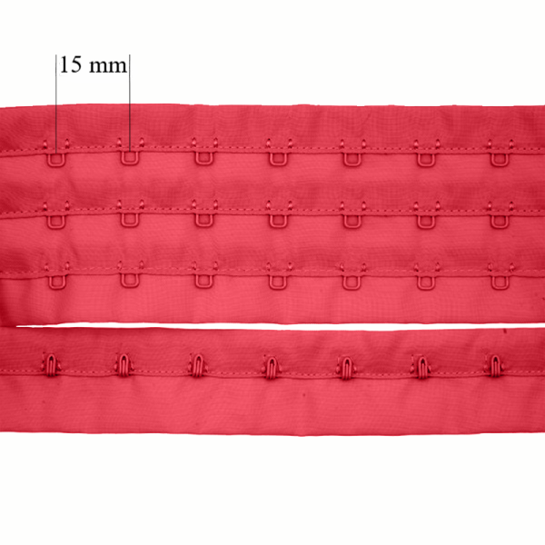 Aizdare rullī ar āķīšiem 3x krūšturis 15 mm Sarkans 90 m