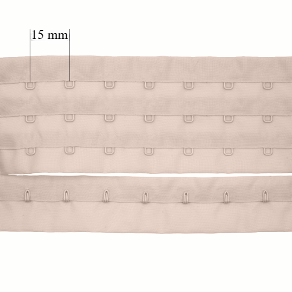 Aizdare rullī ar āķīšiem 3x krūšturis 15 mm Sudrabains peonija 90 m