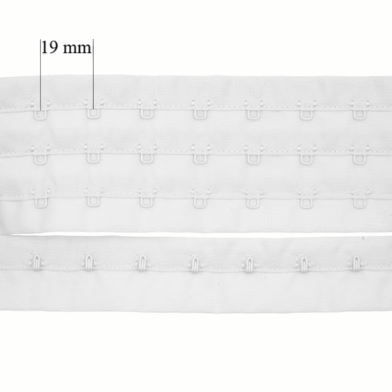 Bra hook-and-eye fastening in rolls 3x, 19 mm: the perfect solution for lingerie manufacturers!