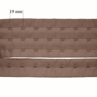 Zapięcie w rolce z haczykami 3x do biustonosza 19 mm Białe 90 m