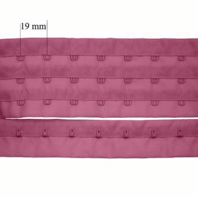 Verschluss auf Rolle mit Haken 3x für BH 19 mm Rosa Rubin 90 m
