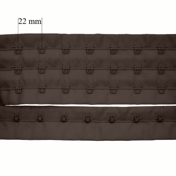 Aizdare rullī ar āķīšiem 3x krūšturis 22 mm Šokolādes brūns 111 90 m