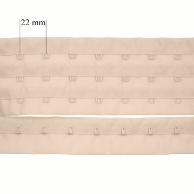 Fermeture en rouleau à crochet et œillet pour soutien-gorge 3x 22 mm Jasmin 90 m