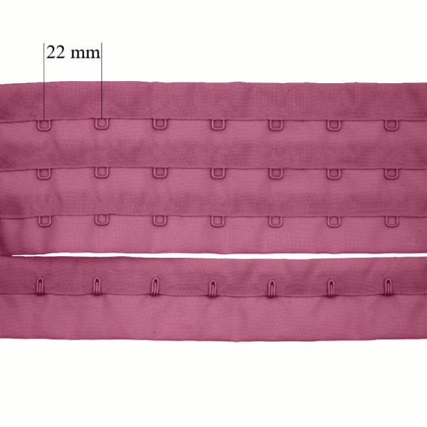 Aizdare rullī ar āķīšiem 3x krūšturis 22 mm Rozā rubīns 90 m