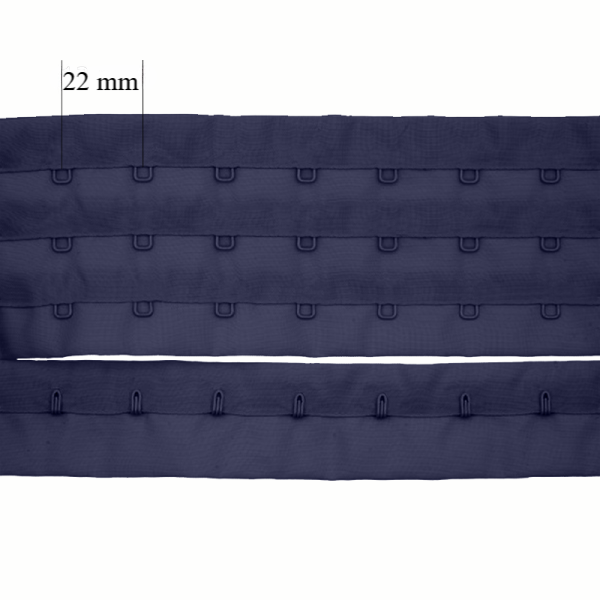 Aizdare rullī ar āķīšiem 3x krūšturis 22 mm Tumši zils 90 m
