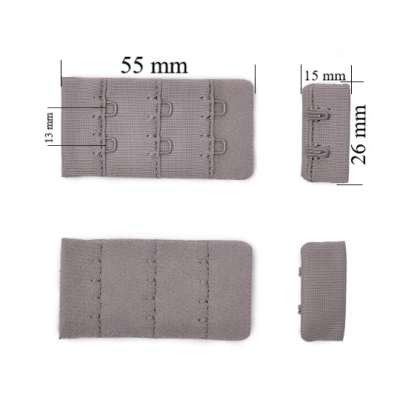 Zapięcie z haczykami 3x2 do biustonosza 26 mm Czajka 500 szt.