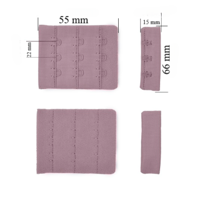 Verschluss mit Haken 3x3 für BH 66 mm Meeresnebel 500 Stk