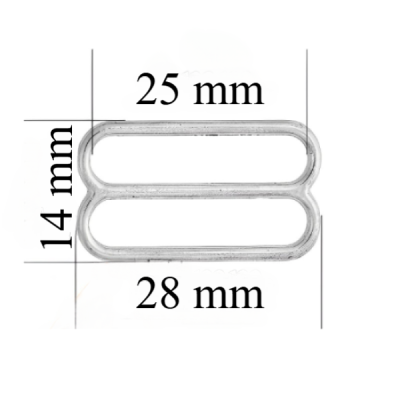 Metallversteller für Riemen 25 mm Silber 1000 Stk