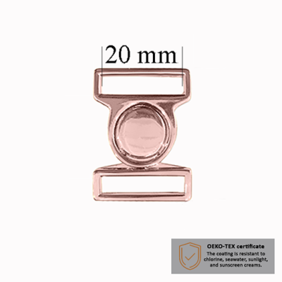 Fermoir maillot de bain 20 mm en couleur Or rose, 1000 pcs – Fournisseur