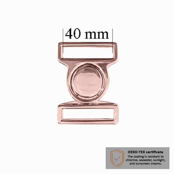Zapięcia do kostiumów kąpielowych 40 mm w kolorze Złotego różu, 1000 szt – Dostawca