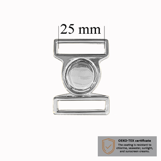 Zapięcia do kostiumów kąpielowych 25 mm w kolorze Srebrnym, 1000 szt – Dostawca