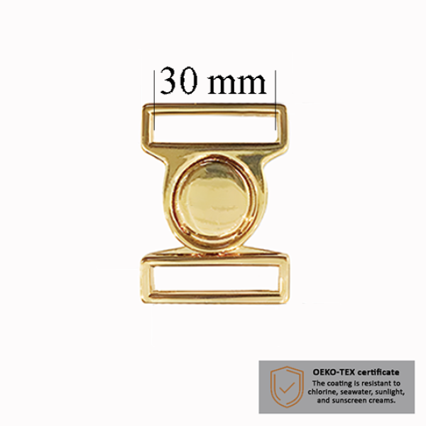 Zapięcia do kostiumów kąpielowych 30 mm w kolorze Złota, 1000 szt – Dostawca