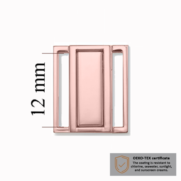 Fermoir maillot de bain 12 mm en couleur Or rose 1000 pcs – Certifiés OEKOTEX