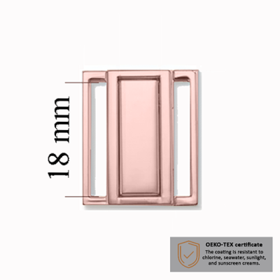 Fermoir maillot de bain 18 mm en couleur Or rose 1000 pcs – Certifiés OEKOTEX