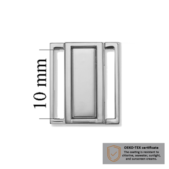 Bikini clasp 10 mm in the color Silver 1000 pcs – OEKOTEX Certified
