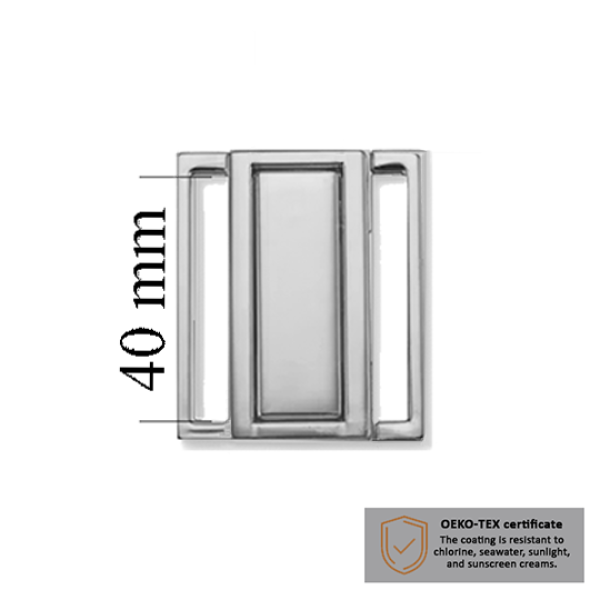 Zapięcia do kostiumów kąpielowych 40 mm w kolorze Srebrnym 1000 szt – Certyfikowane OEKOTEX