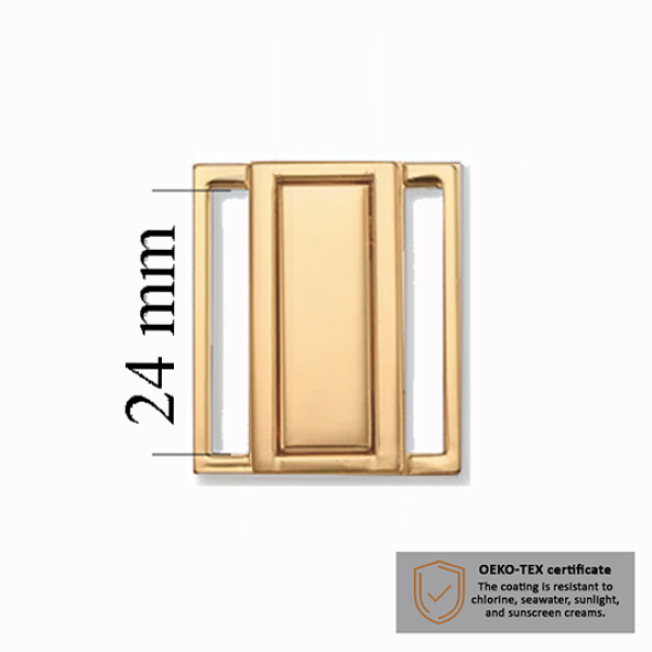 Cierres de bikini 24 mm en color Oro 1000 ud - Certificados OEKOTEX