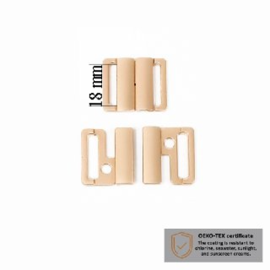 Cierres de bikini 18 mm en color Oro 1000 ud - Certificados por resistencia a la sal