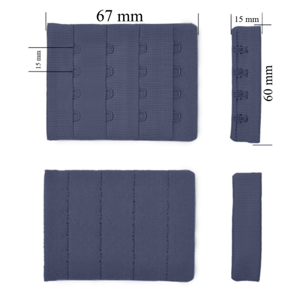 Cierre para sujetador 4x4 60 mm Hortensia 500 ud