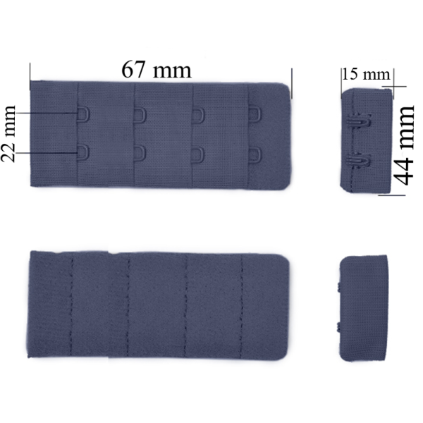 Verschluss mit Haken 4x2 für BH 44 mm Hydrangea 500 Stk