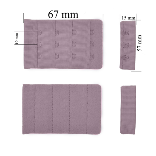 Verschluss mit Haken 4x3 für BH 57 mm Meeresnebel 500 Stk