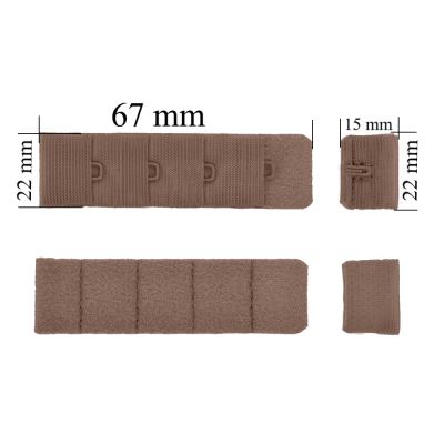 Zapięcie z haczykami 4x1 do biustonosza 22 mm Pieprz 500 szt.