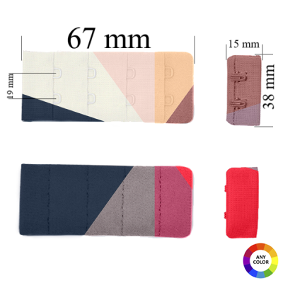 Bügelverschluss für BH 4x2 38 mm in passender Stofffarbe - 1000 Stück