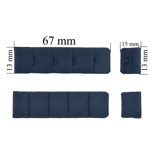 Verschluss mit Haken 4x1 für BH 13 mm Nachtschirm 500 Stk