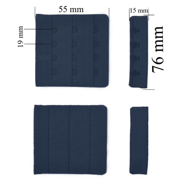 Verschluss mit Haken 3x4 für BH 76 mm Nachtschirm 500 Stk