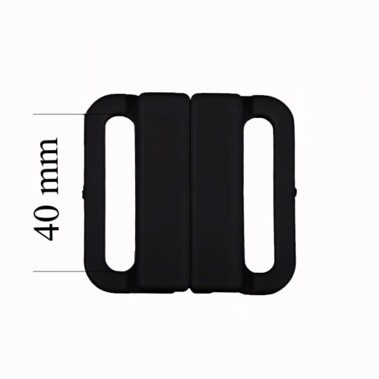 Kunststoff BH Bikini Verschluss 40 mm in der Farbe Schwarz 1000 stk – OEKOTEX Zertifiziert