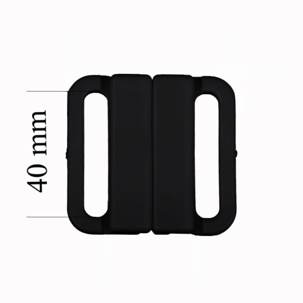 Kunststoff BH Bikini Verschluss 40 mm in der Farbe Schwarz 1000 stk – OEKOTEX Zertifiziert