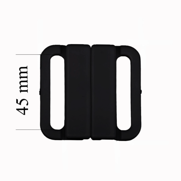 Plásticos cierres de bikini 45 mm en color Negro 1000 ud - Certificados OEKOTEX