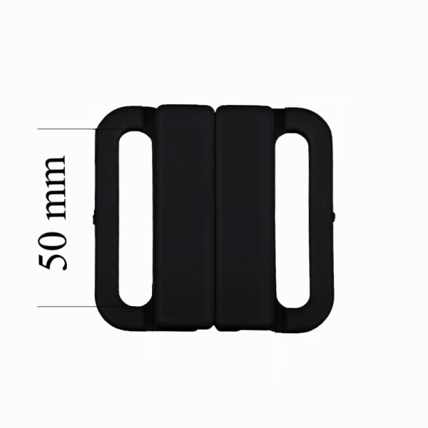 Plastique Fermoir maillot de bain 50 mm en couleur Noir 1000 pcs – Certifiés OEKOTEX