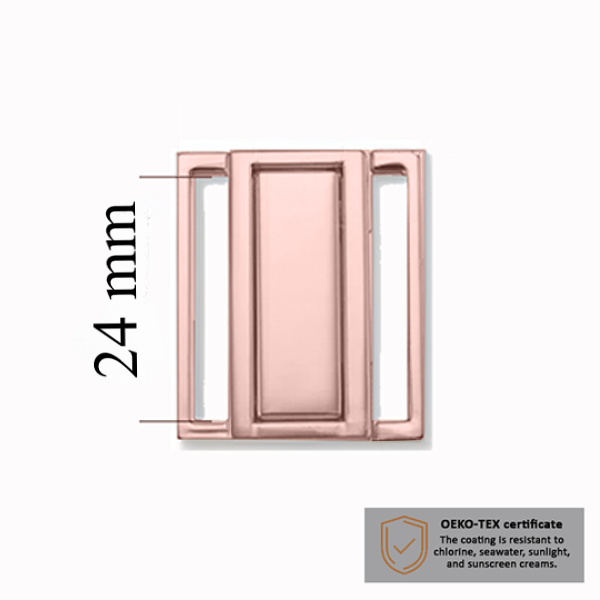 Cierres de bikini 24 mm en color Oro rosa 1000 ud - Certificados OEKOTEX