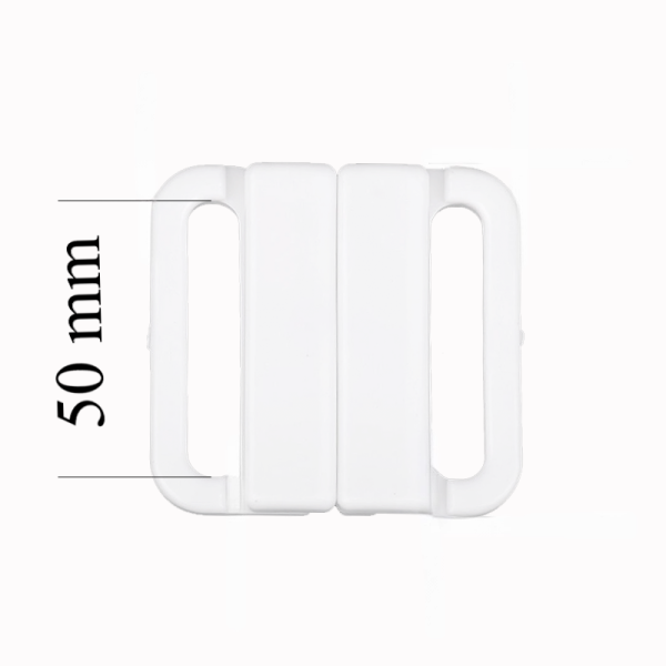 Plastique Fermoir maillot de bain 50 mm en couleur Blanc 1000 pcs – Certifiés OEKOTEX